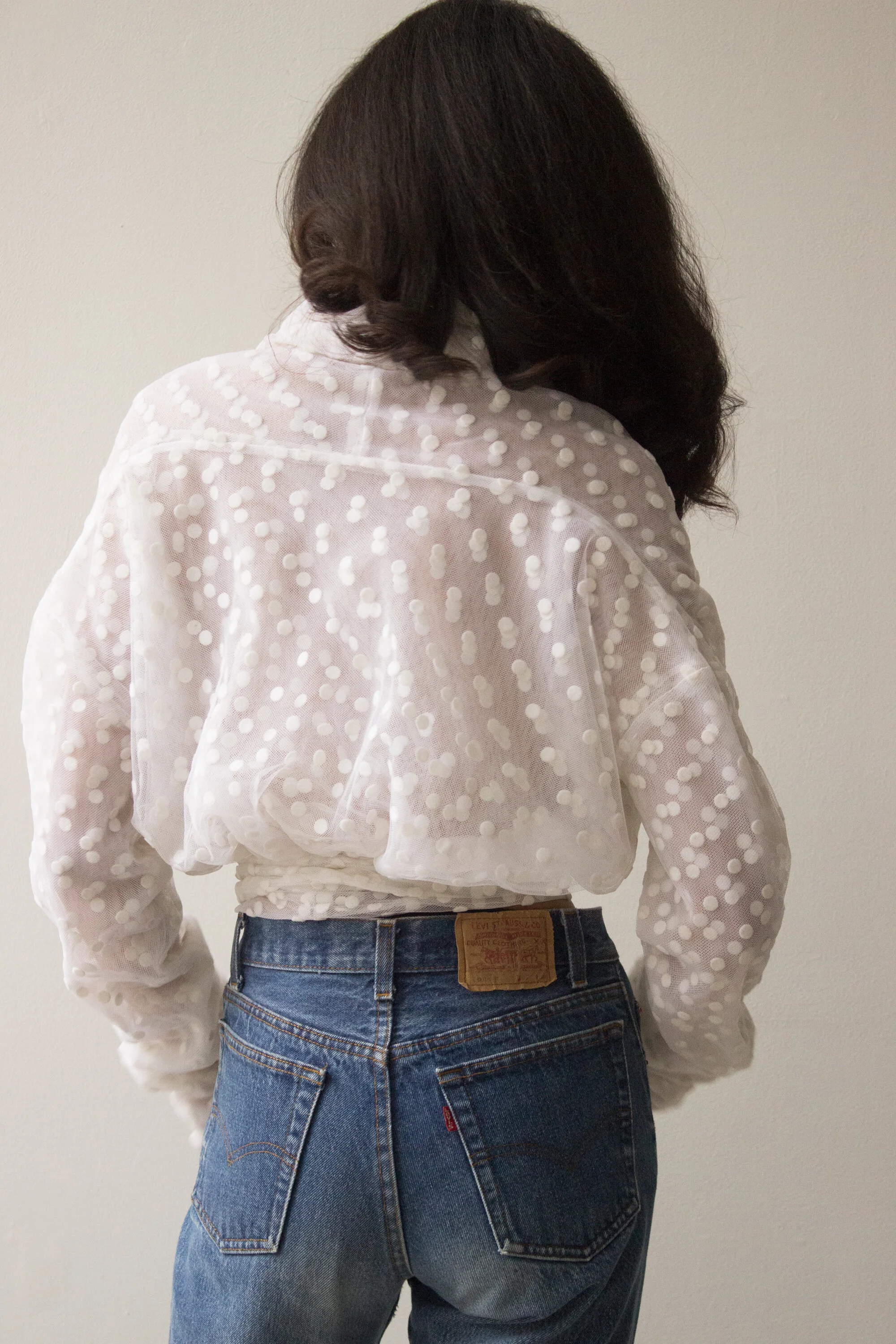 ACA 1990s Dolce & Gabbana Polka Dot Mesh Wrap Top — Wayward Collection
